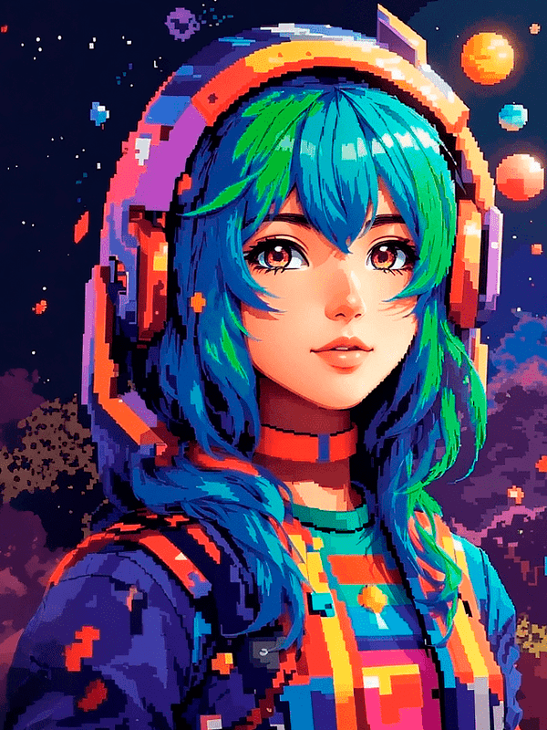 Terra-Chan — a personificação da Terra em pixel-art anime